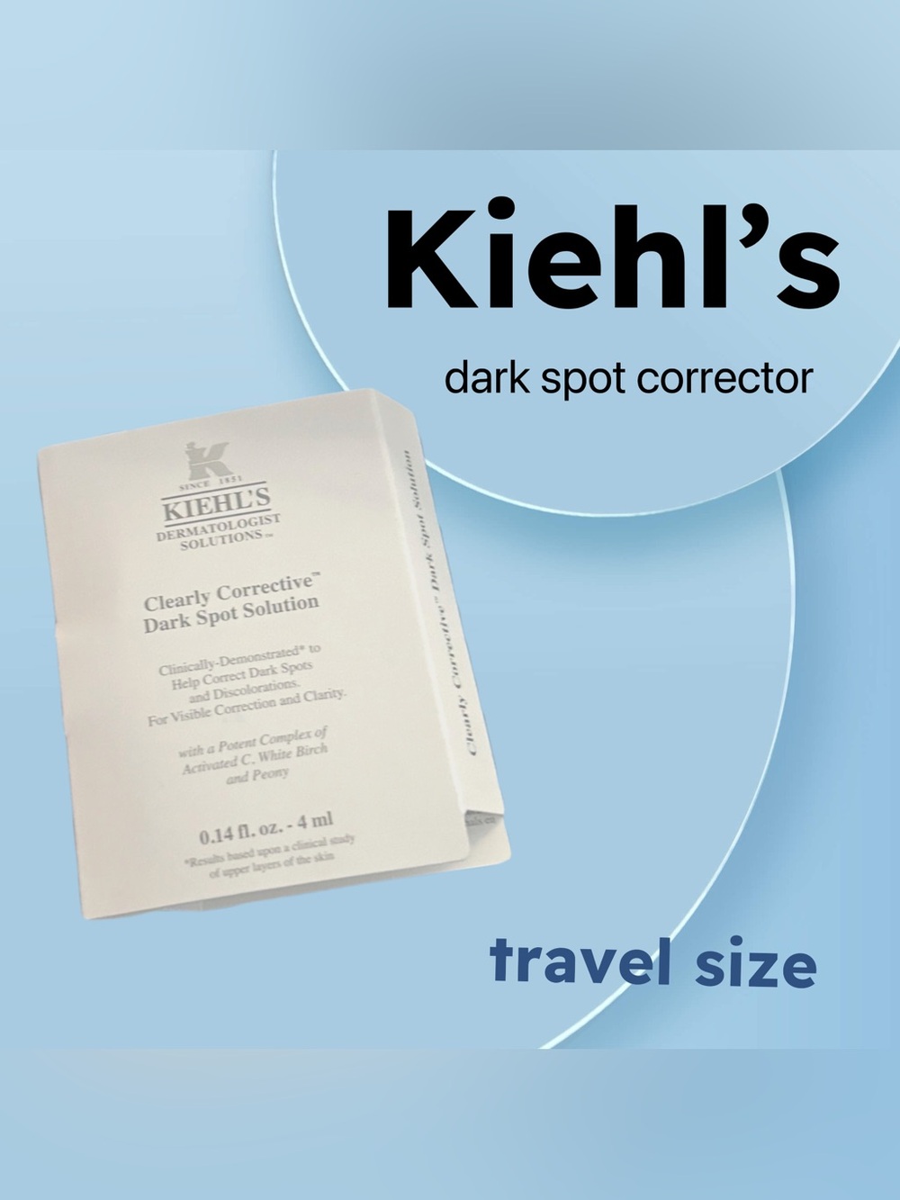 🇺🇸🆕NIB KIEHL’S |TRAVEL| Unisex Sensitive skin Corrective Dark Spot Serum